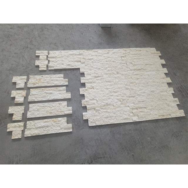 Chapa de piedra apilada Crema Marfil 3D - proveedor de XIAMEN HIBO STONE